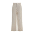 Fendi Selleria Women's Beige Cotton Jeans