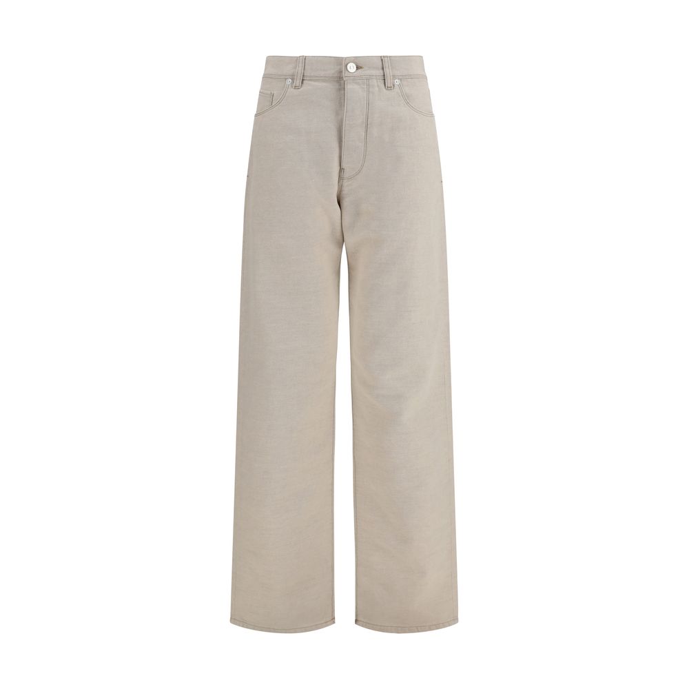 Fendi Selleria Women's Beige Cotton Jeans