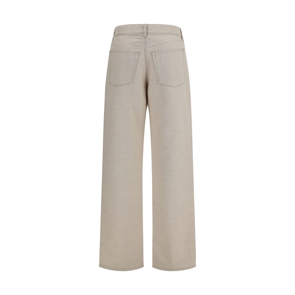 Fendi Selleria Women's Beige Cotton Jeans