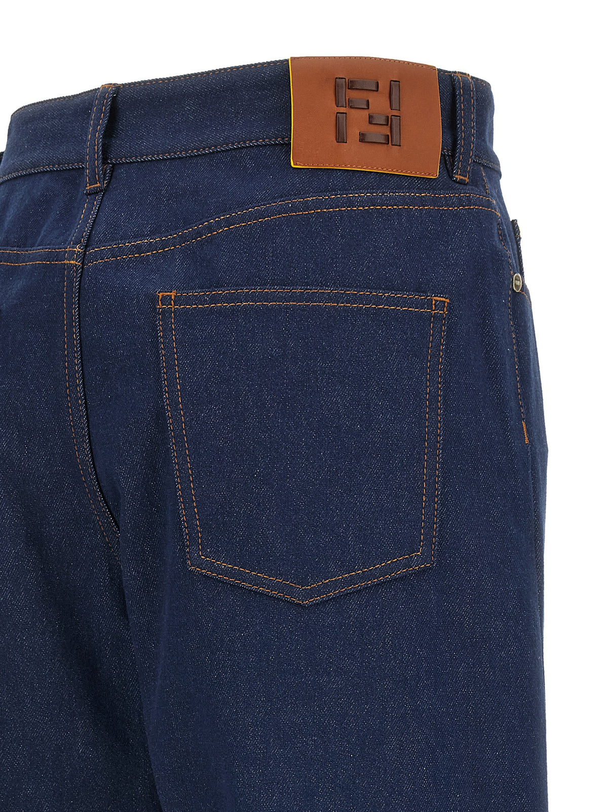 Fendi Women's Blue Cotton Jeans