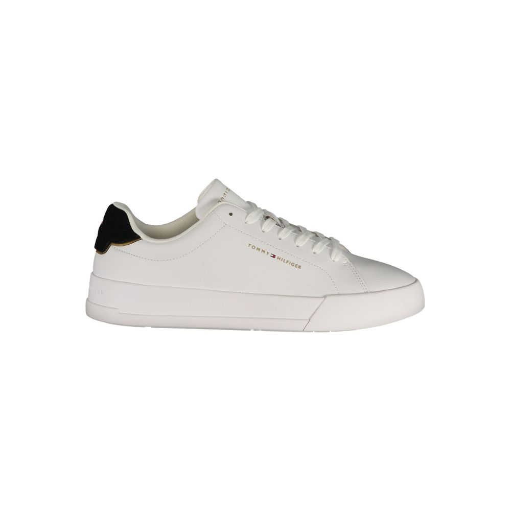 Tommy Hilfiger Men's White Polyurethane Sneakers