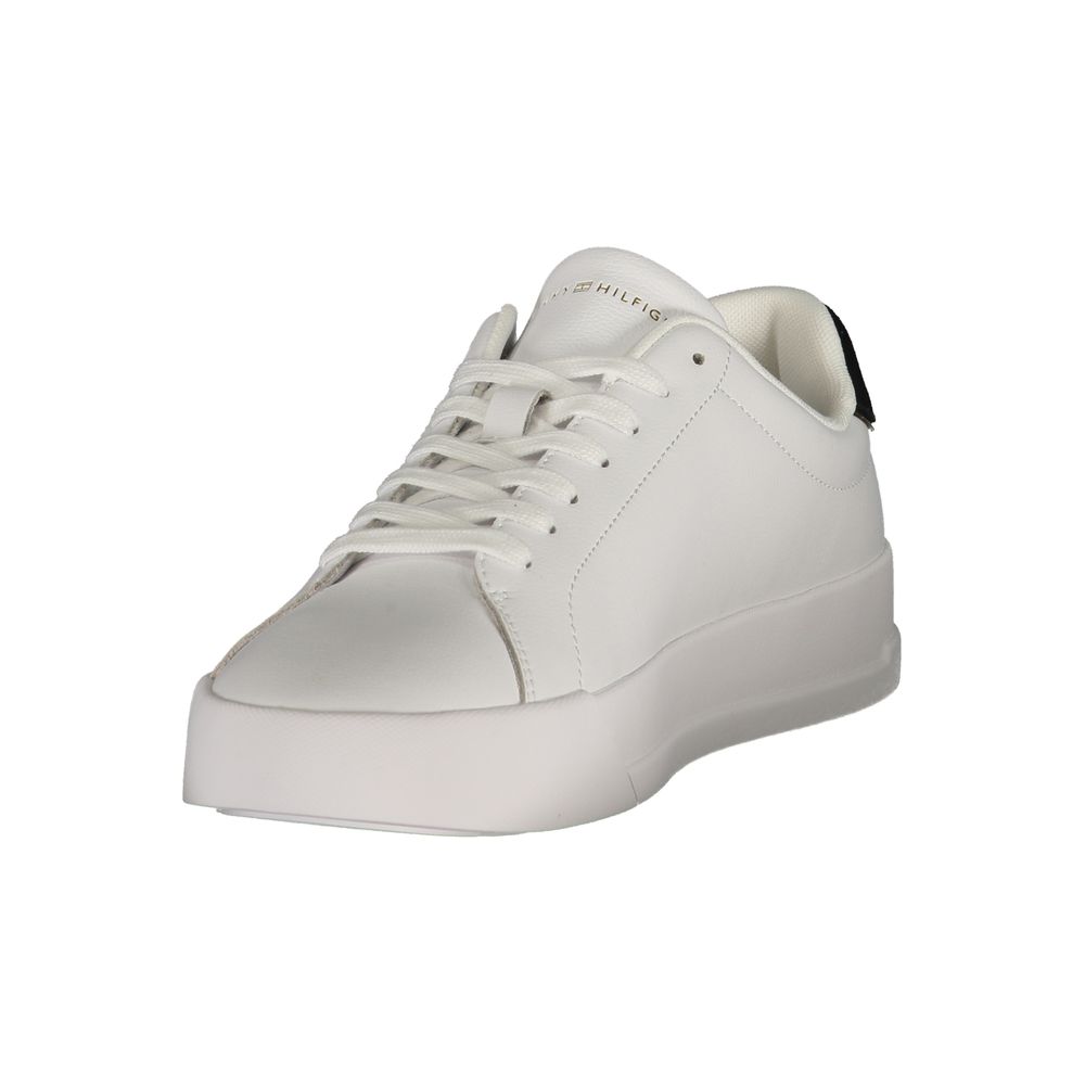 Tommy Hilfiger Men's White Polyurethane Sneakers