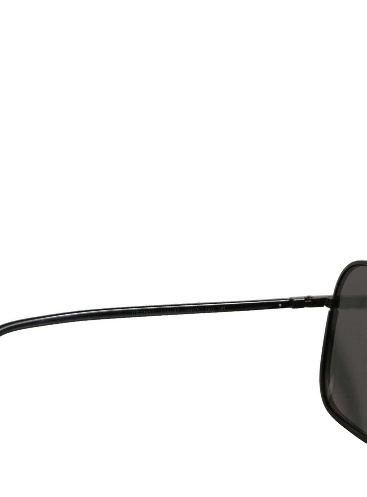 Dolce & Gabbana DG2193J Women's Black Rectangular Sunglasses