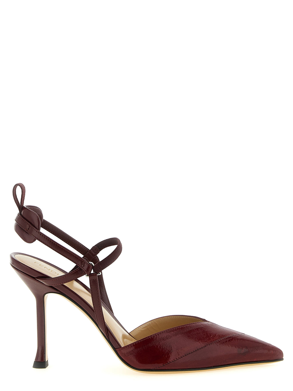 Fendi Women's Bordeaux Lamb Leather Platform Pumps