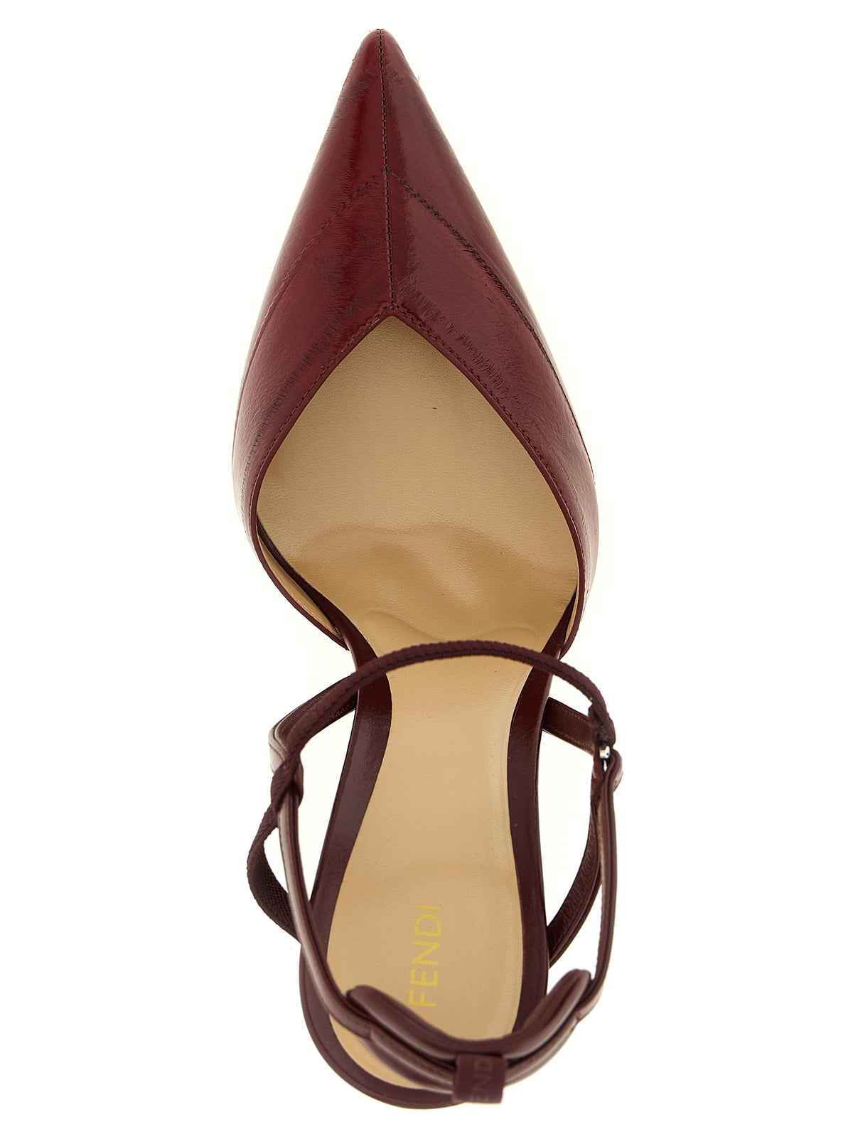 Fendi Women's Bordeaux Lamb Leather Platform Pumps
