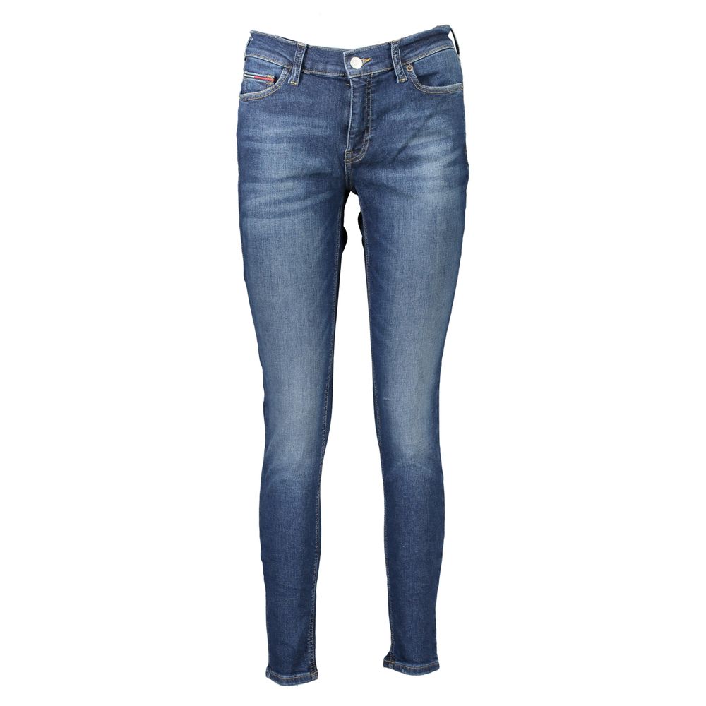 Tommy Hilfiger Women's Blue Cotton Skinny Jeans