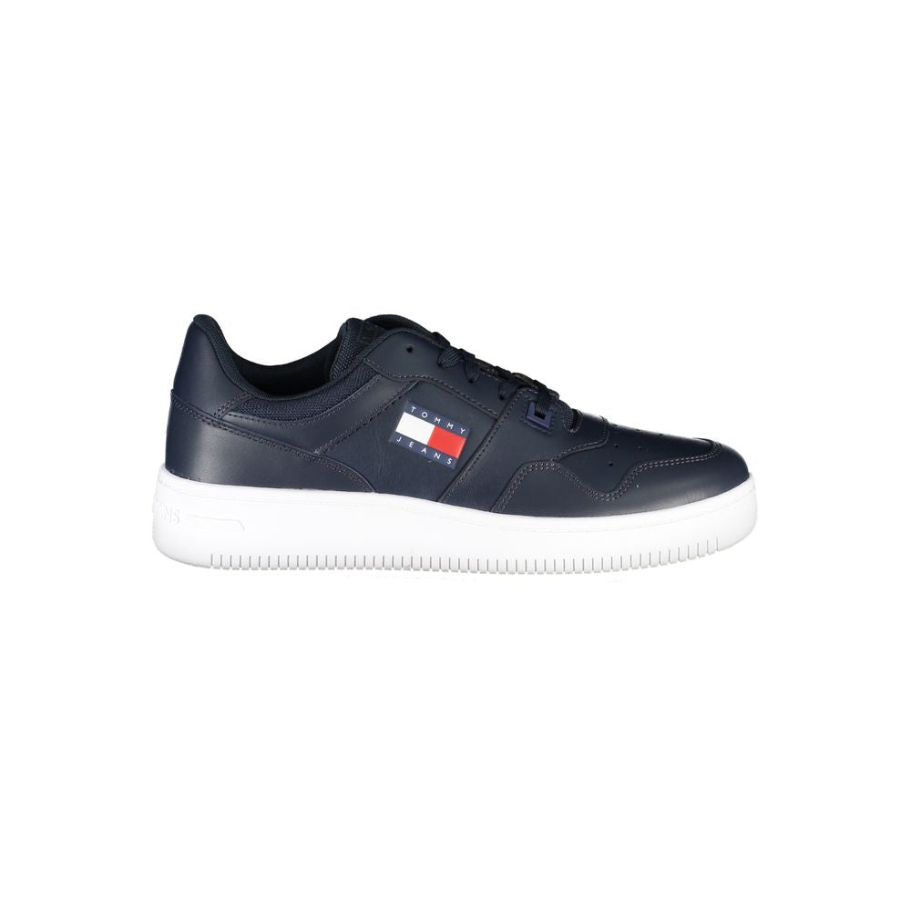 Tommy Hilfiger Men's Blue Leather Sneakers