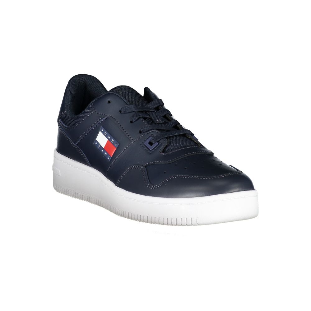 Tommy Hilfiger Men's Blue Leather Sneakers