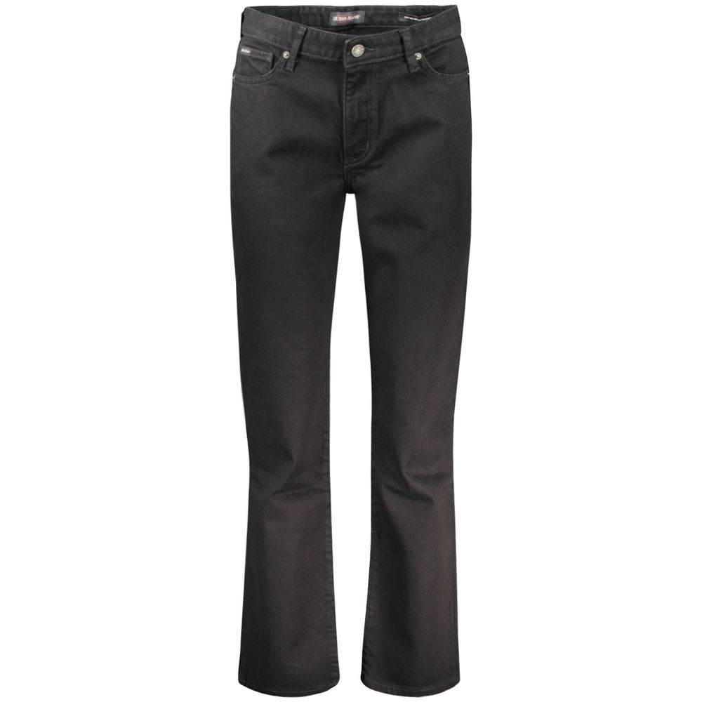 Guess Jeans Women's Black Cotton Straight-Leg Jeans