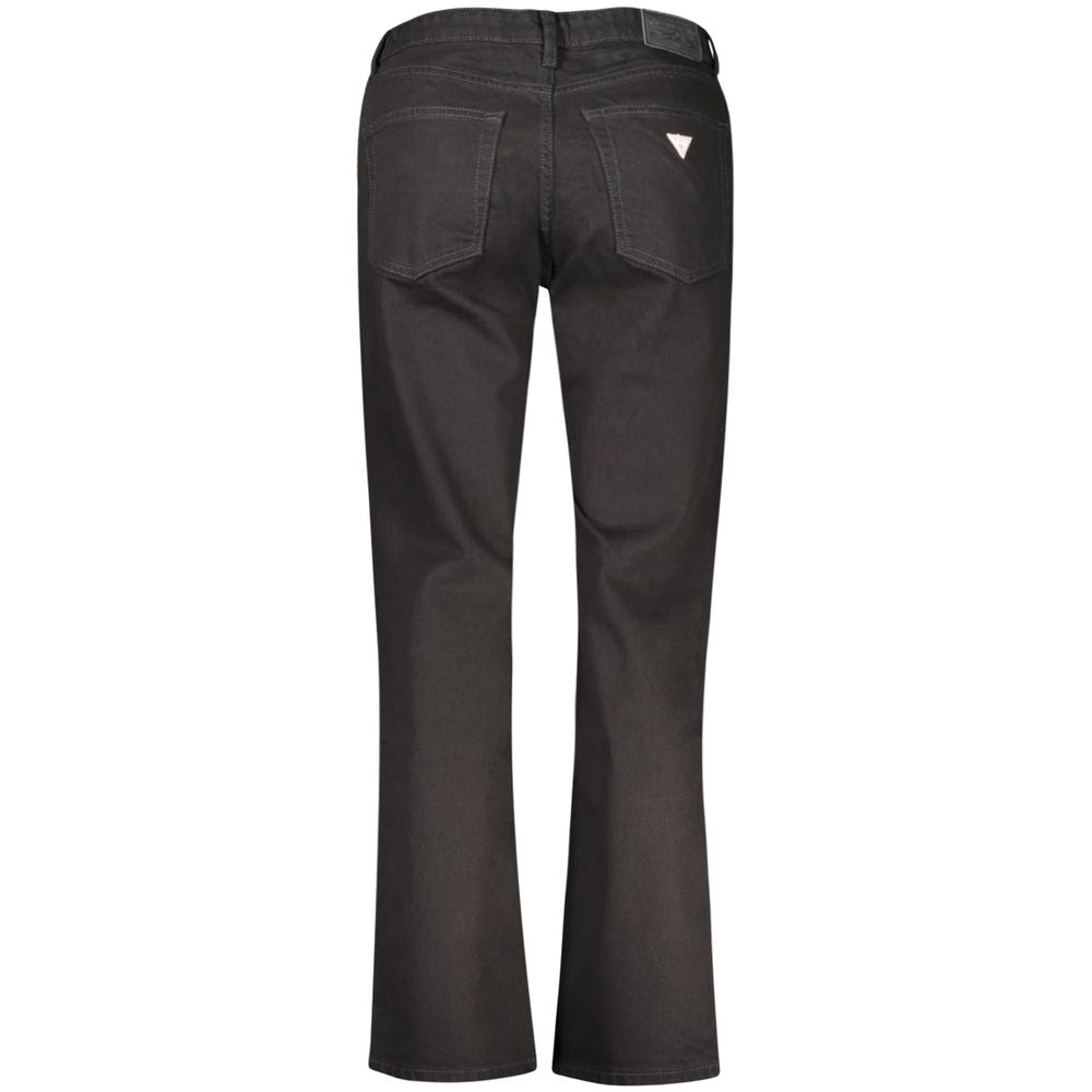 Guess Jeans Women's Black Cotton Straight-Leg Jeans