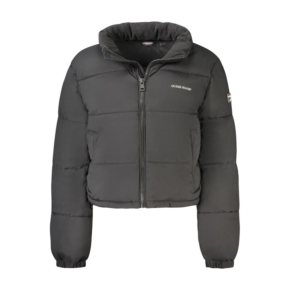 Guess Jeans Women's Black Polyester Full-Length Jacket