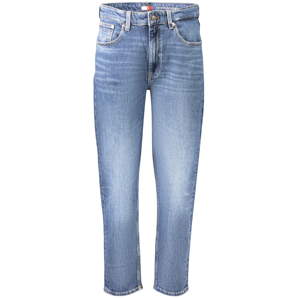 Tommy Hilfiger Mom Women's Blue Cotton Mom Jeans