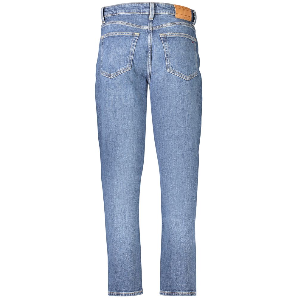 Tommy Hilfiger Mom Women's Blue Cotton Mom Jeans