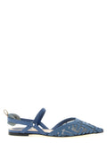 Fendi Women's Blue Polyamide Flat Sandals