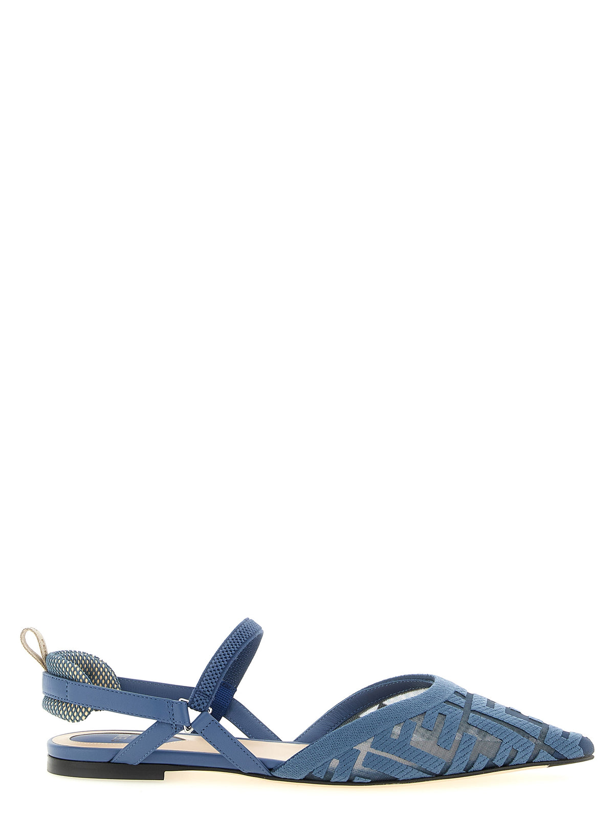 Fendi Women's Blue Polyamide Flat Sandals