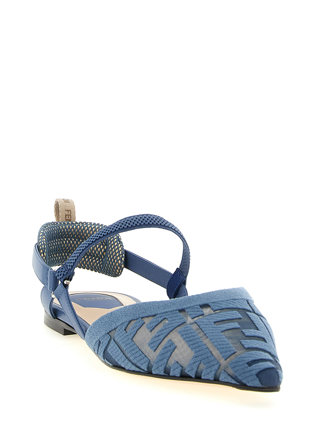Fendi Women's Blue Polyamide Flat Sandals