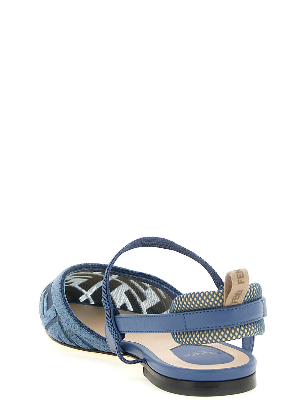 Fendi Women's Blue Polyamide Flat Sandals