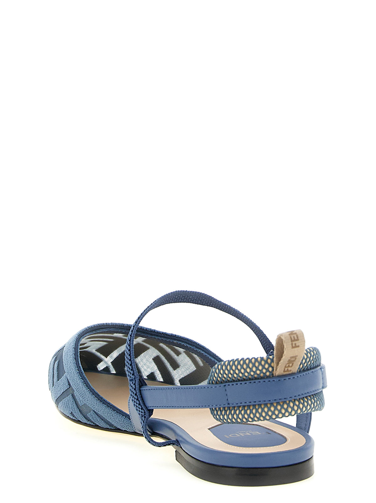 Fendi Women's Blue Polyamide Flat Sandals