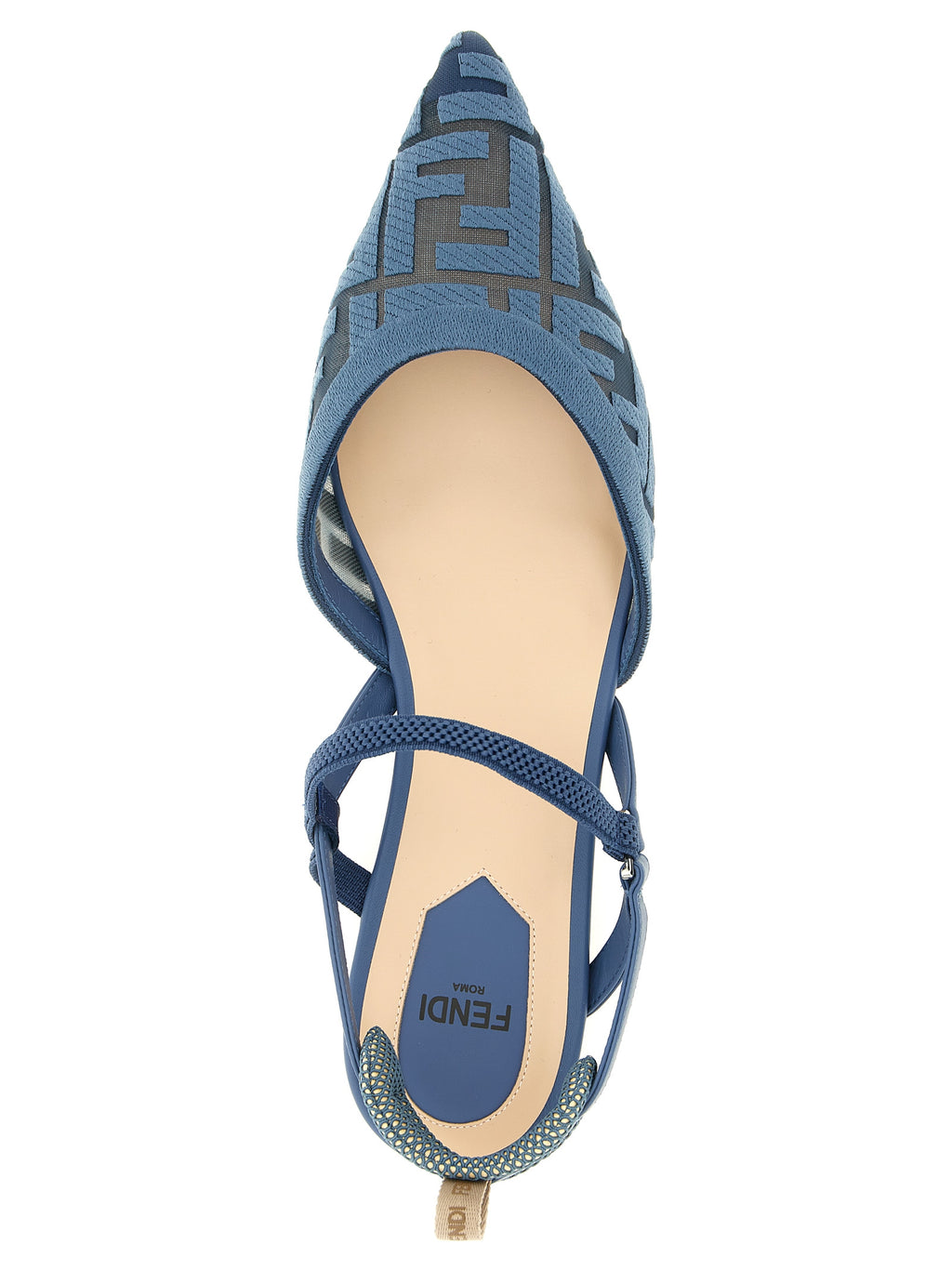 Fendi Women's Blue Polyamide Flat Sandals