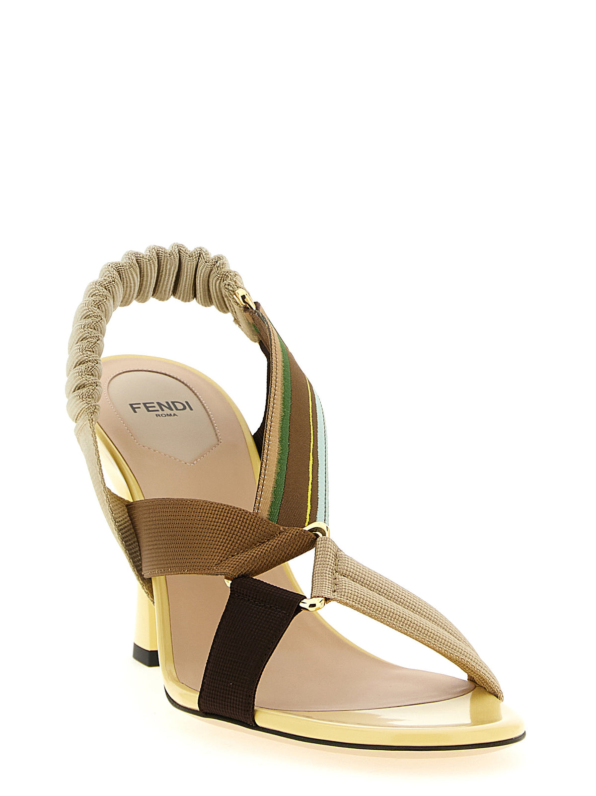 Fendi Women's Multicolor Viscose Mid-Heel Pumps