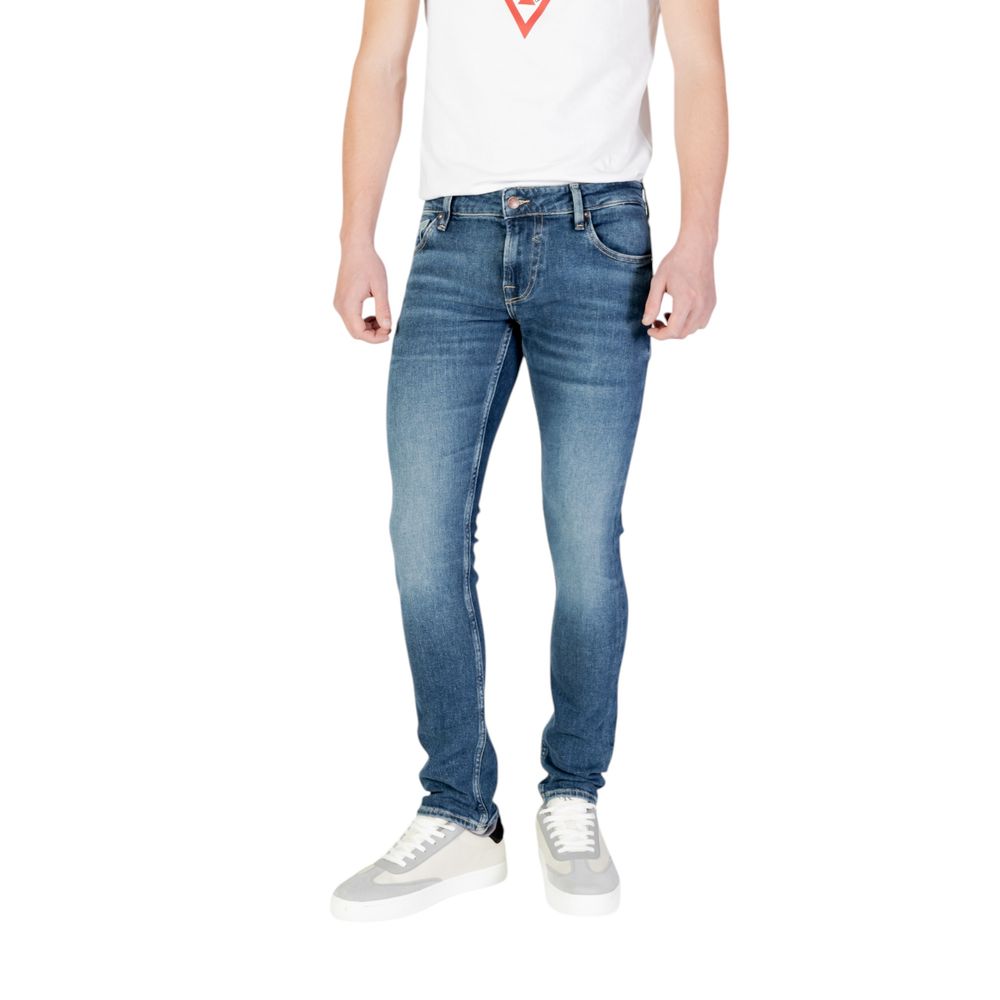 Guess Men's Blue Cotton Skinny Jeans