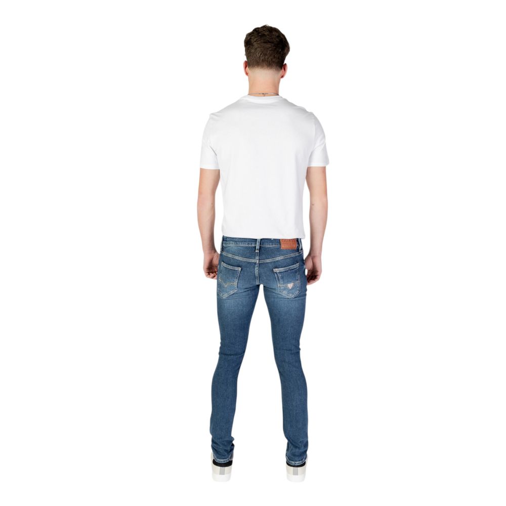 Guess Men's Blue Cotton Skinny Jeans