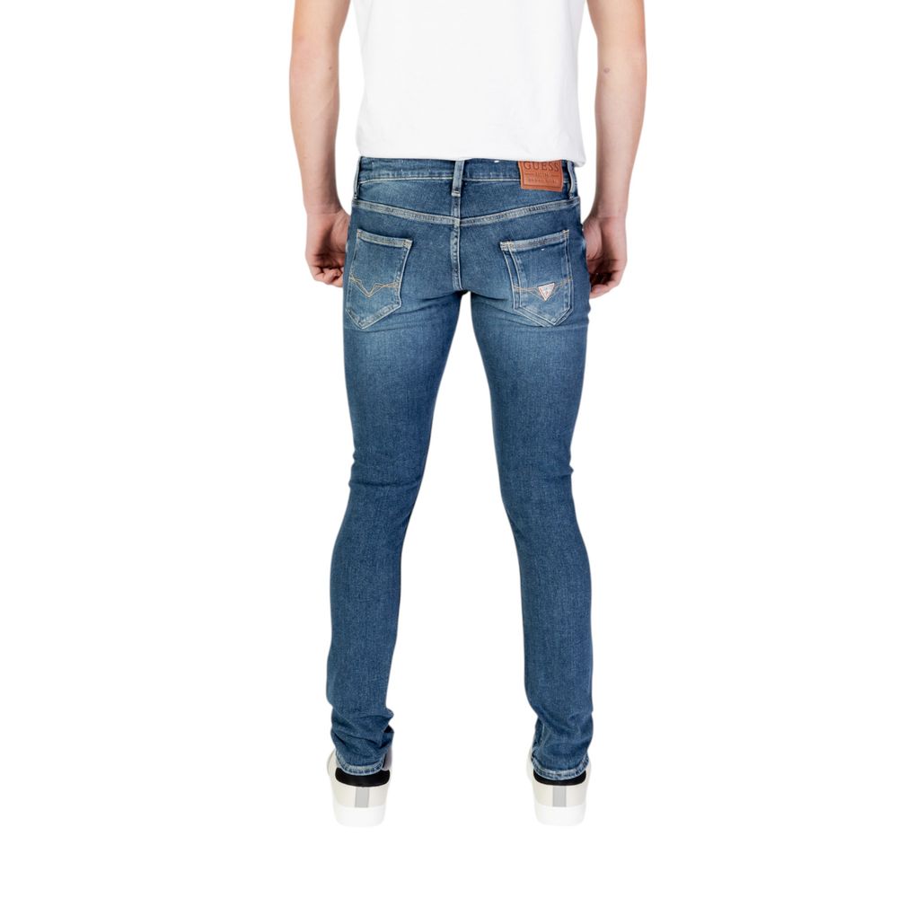 Guess Men's Blue Cotton Skinny Jeans