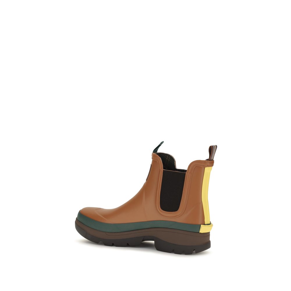 Barbour x Paul Smith Men's Rubber Chelsea Boots - Brown - product image 3