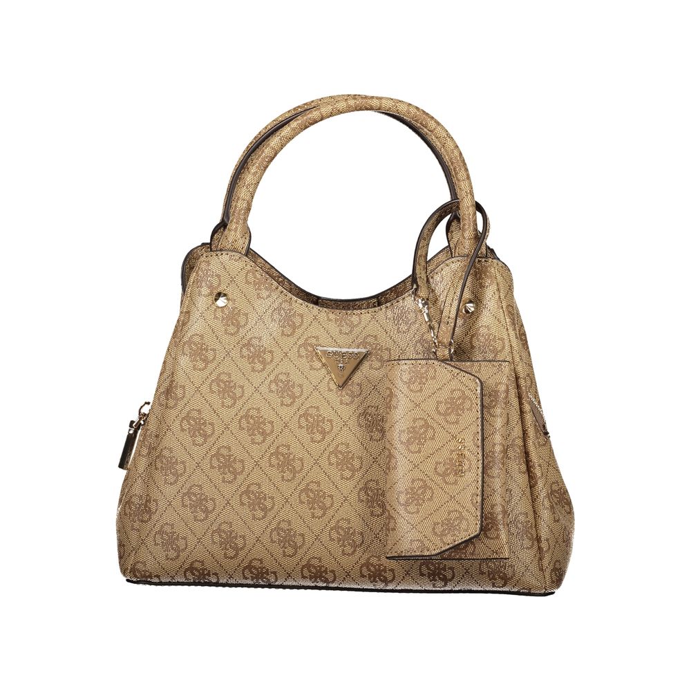 Guess Lorella Logo Women's Beige Handbag