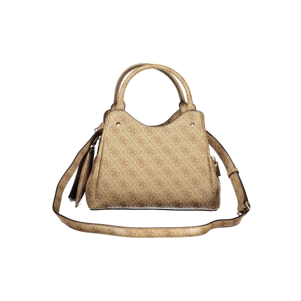 Guess Lorella Logo Women's Beige Handbag