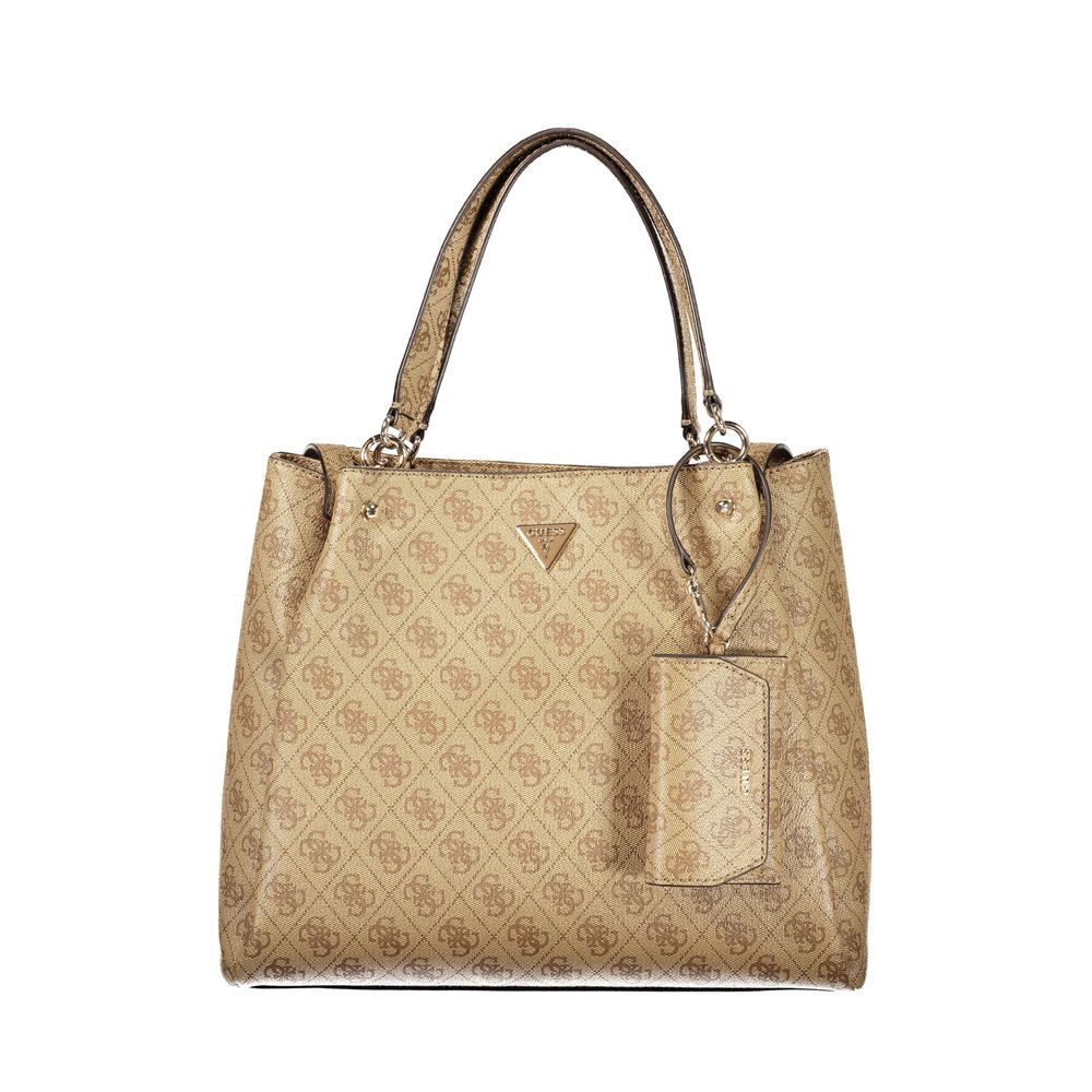 Guess Lorella Logo Women's Beige Handbag