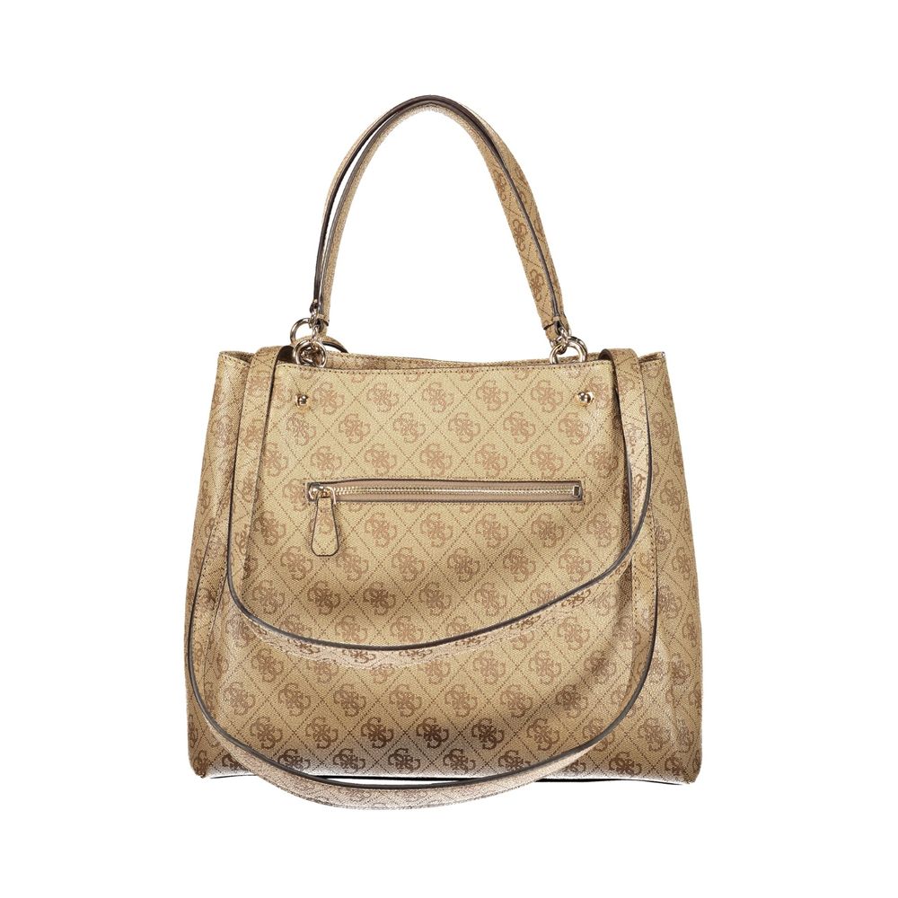 Guess Lorella Logo Women's Beige Handbag