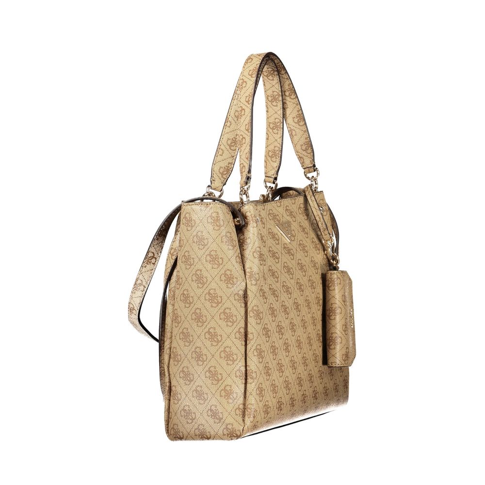 Guess Lorella Logo Women's Beige Handbag
