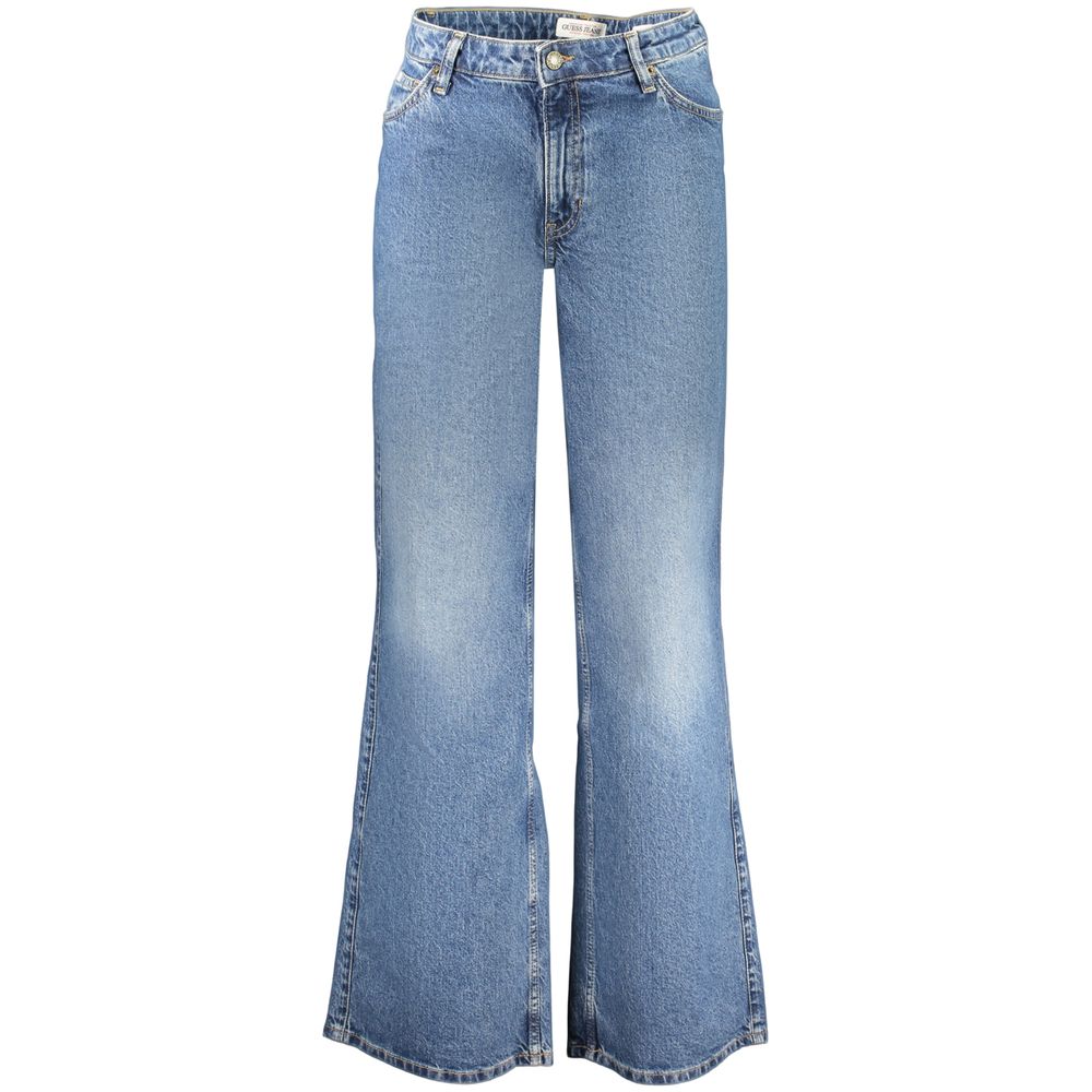 Guess Jeans Wide Leg Women's Blue Wool Flared Jeans
