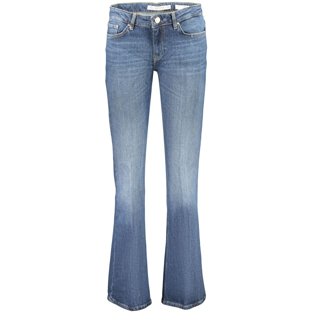 Guess Jeans Women's Blue Cotton Slim-Fit Jeans