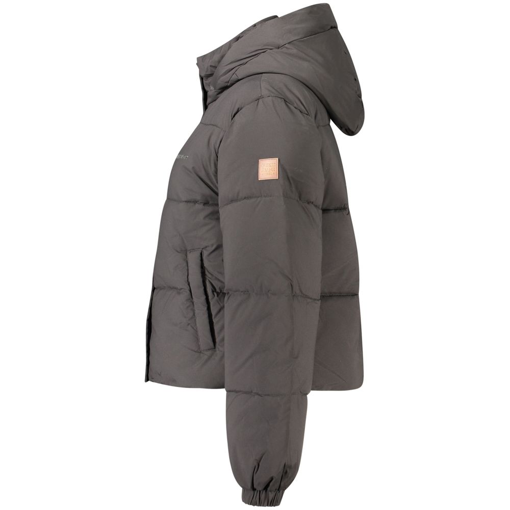 Guess Jeans Women's Black Polyester Full-Length Jacket