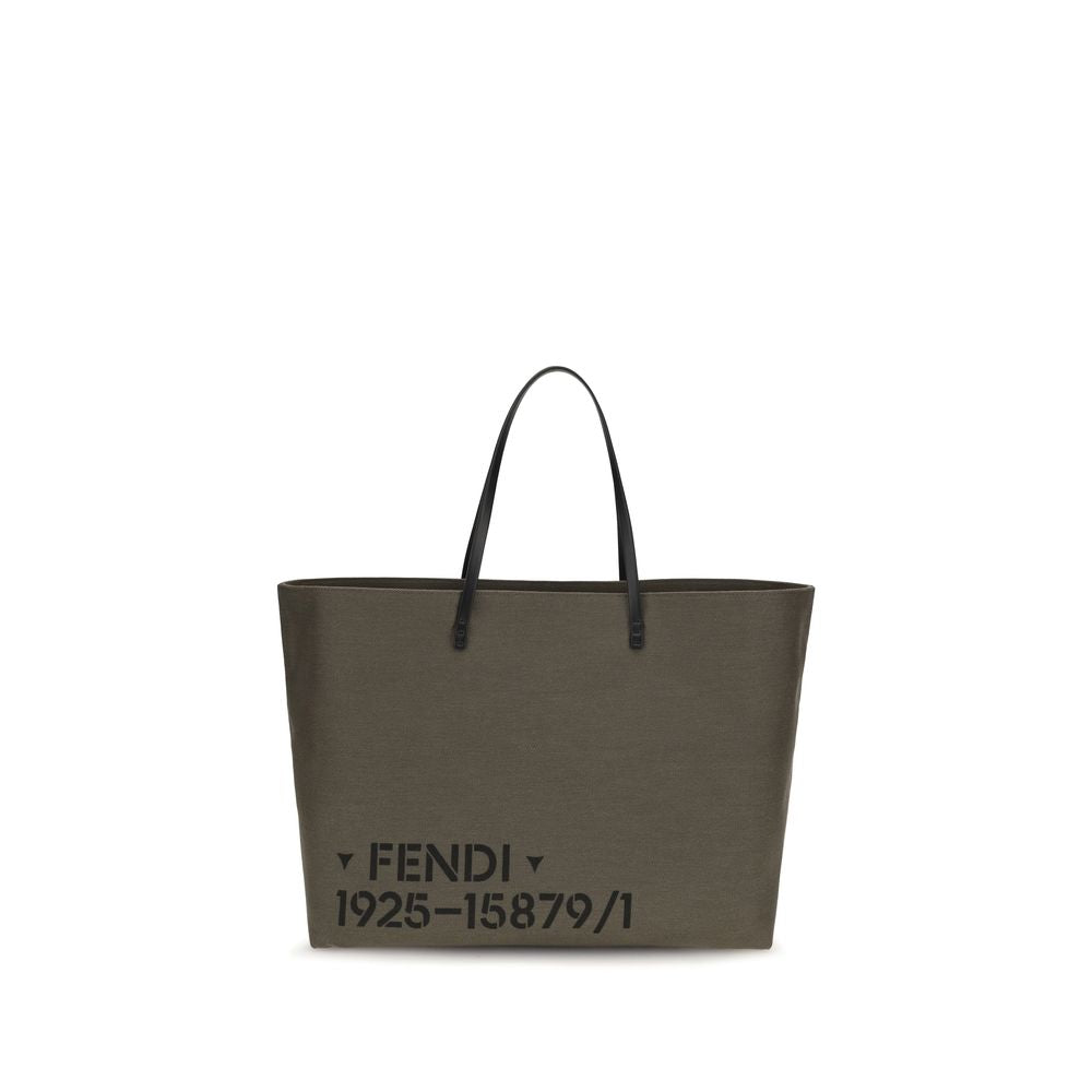 Fendi Shopping Men's Bicolor Polyester Shoulder Bag