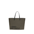 Fendi Shopping Men's Bicolor Polyester Shoulder Bag