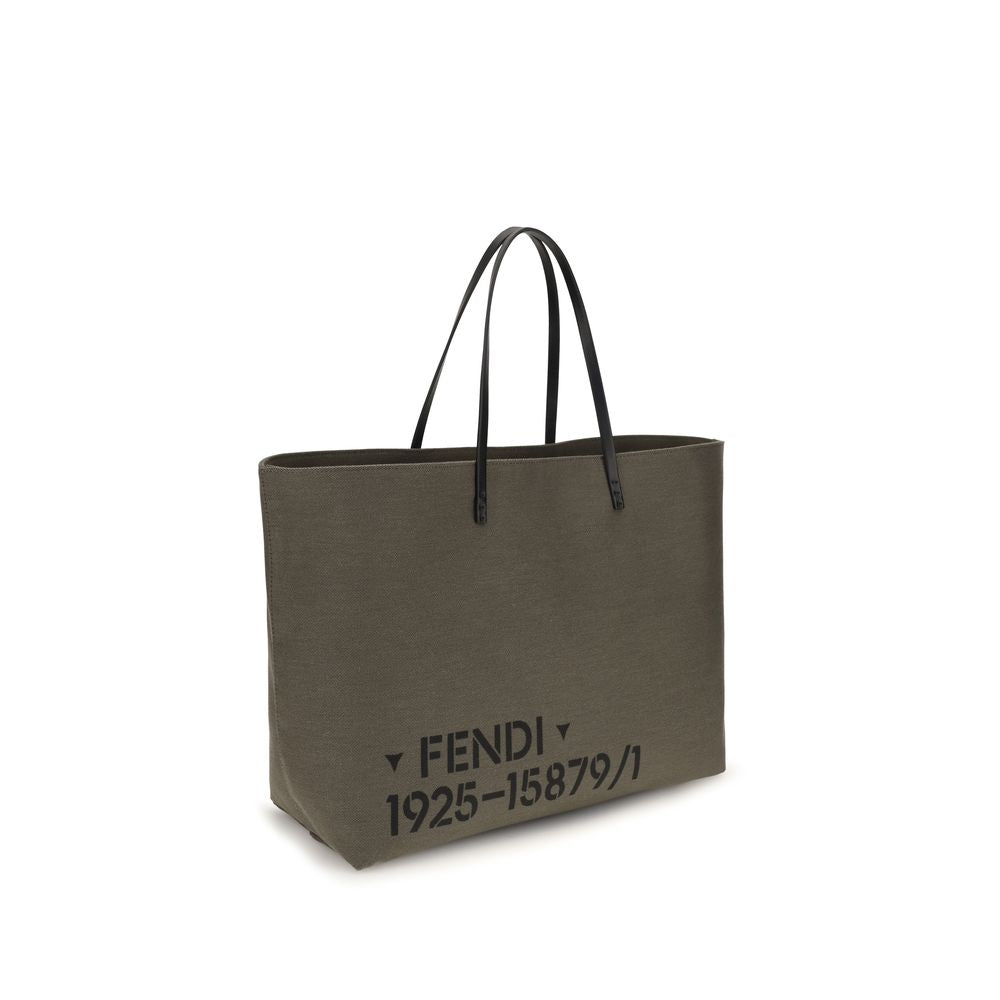 Fendi Shopping Men's Bicolor Polyester Shoulder Bag