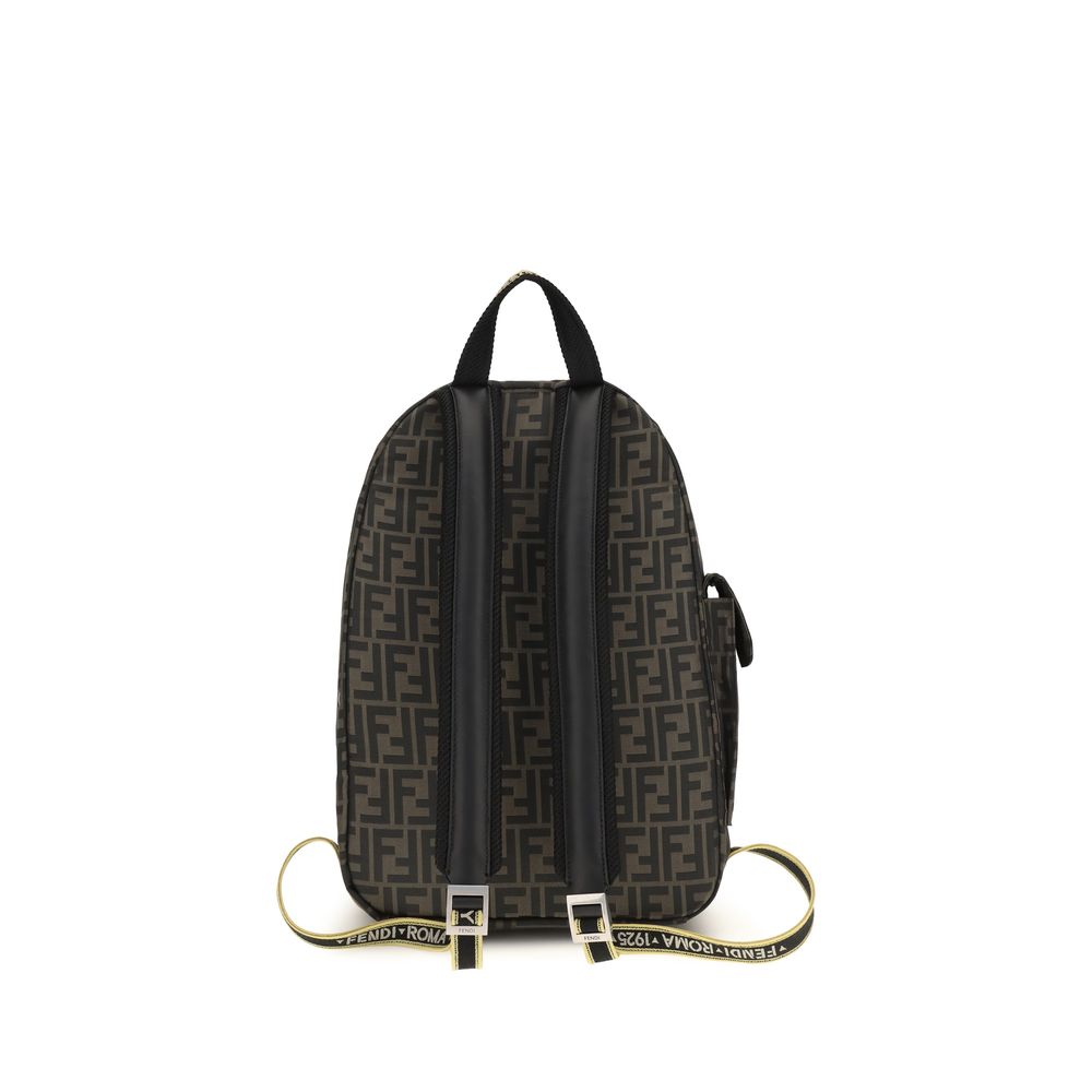Fendi Men's Brown Polyester Backpack