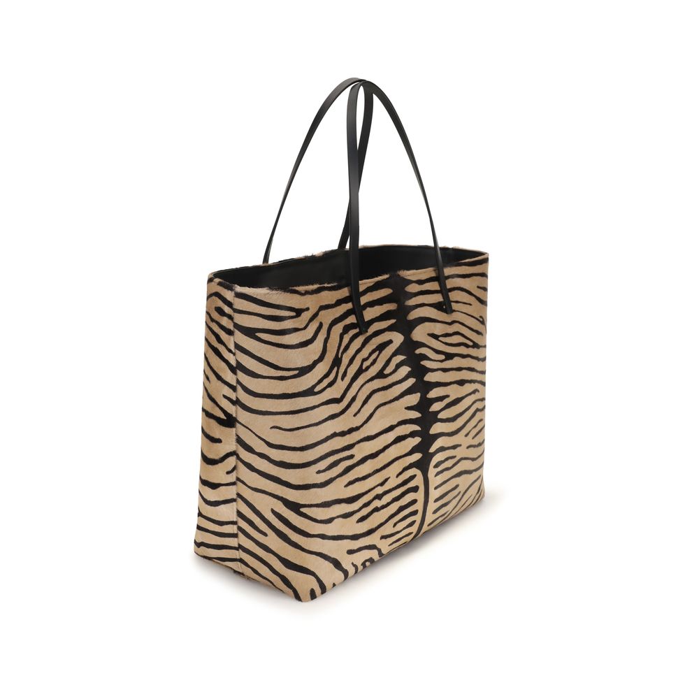 Fendi Shopping Women's Beige Leather Shoulder Bag