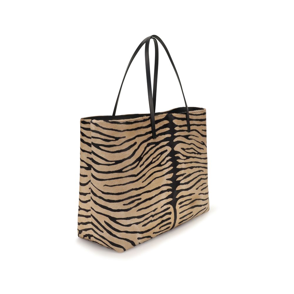 Fendi Shopping Women's Beige Leather Shoulder Bag