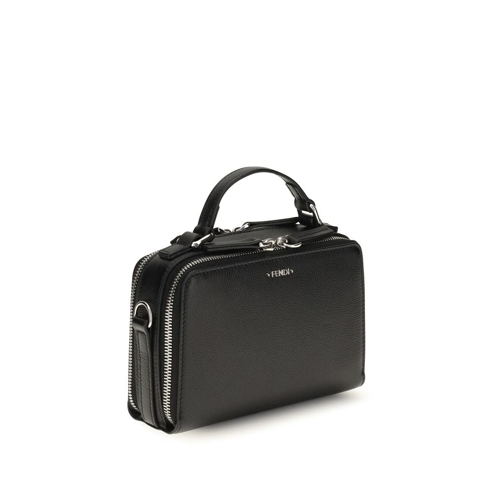 Fendi Men's Black Leather Handbag