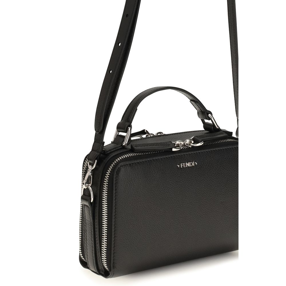 Fendi Men's Black Leather Handbag