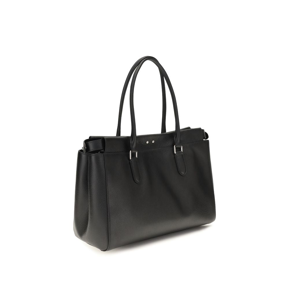Fendi Tote Women's Black Leather Shoulder Bag
