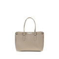 Fendi Tote Women's Beige Leather Shoulder Bag