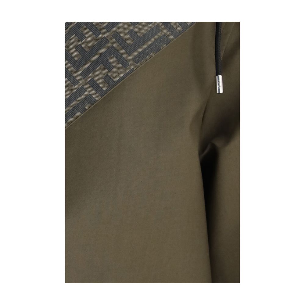 Fendi Men's Bicolor Polyester Full-Length Jacket