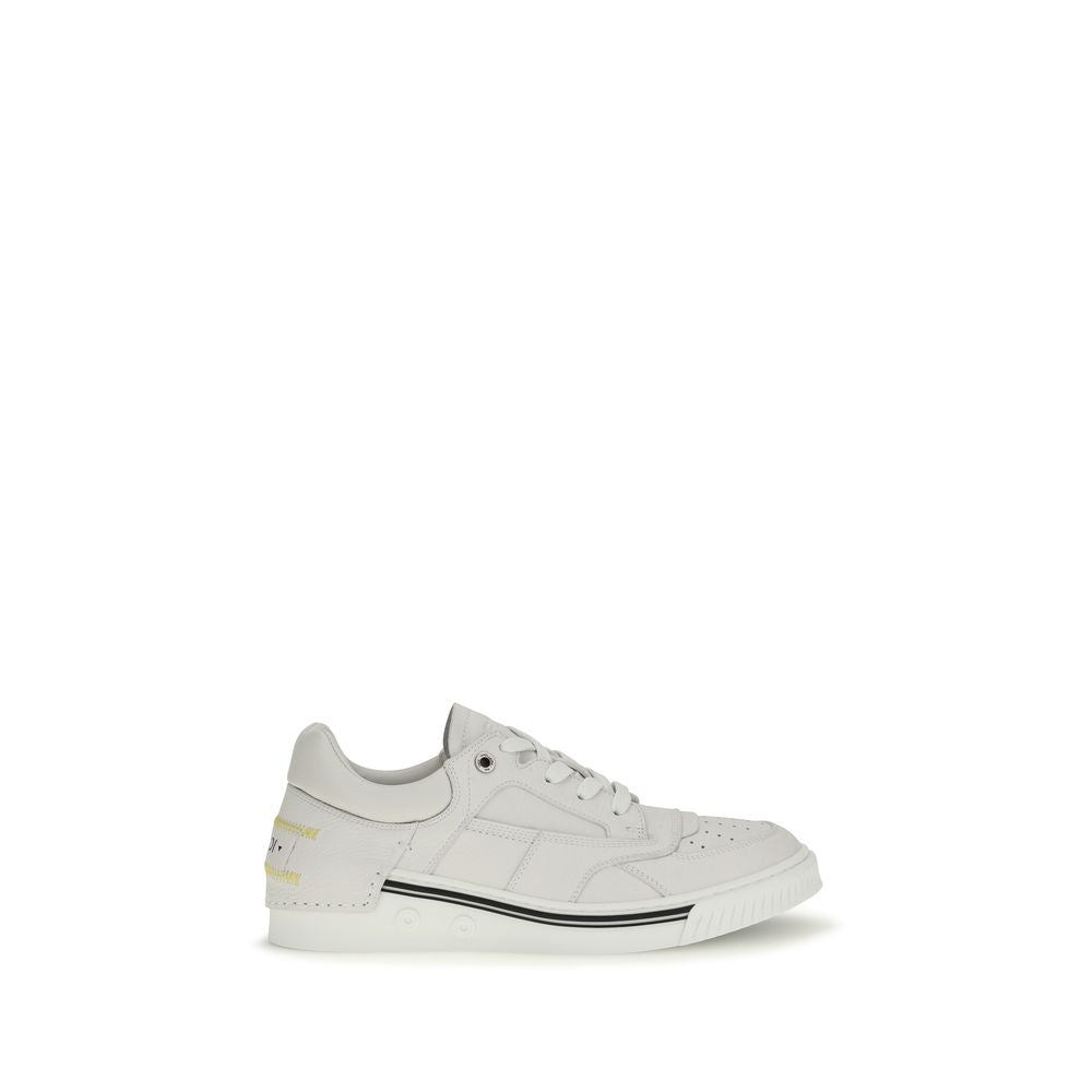 Fendi Fender Men's White Leather Low-Top Sneakers
