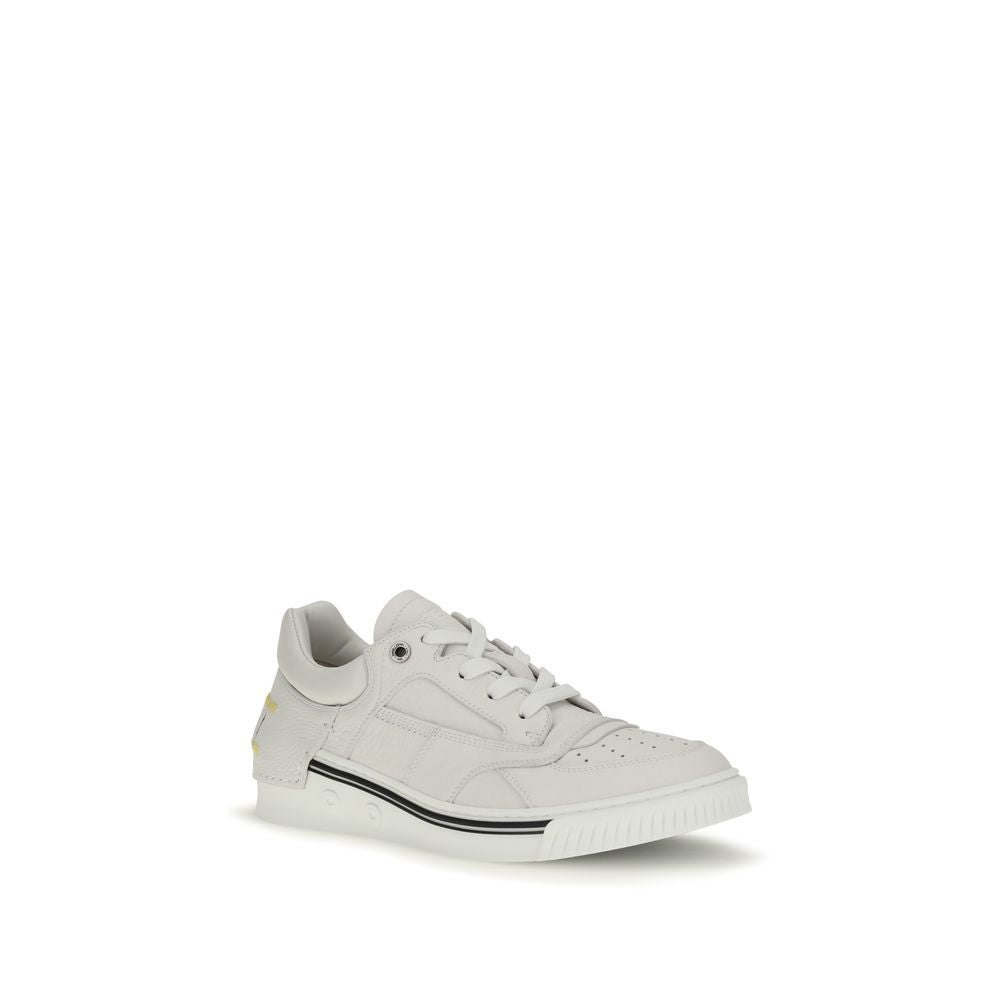 Fendi Fender Men's White Leather Low-Top Sneakers