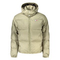 Green Polyester Full-Length Jacket